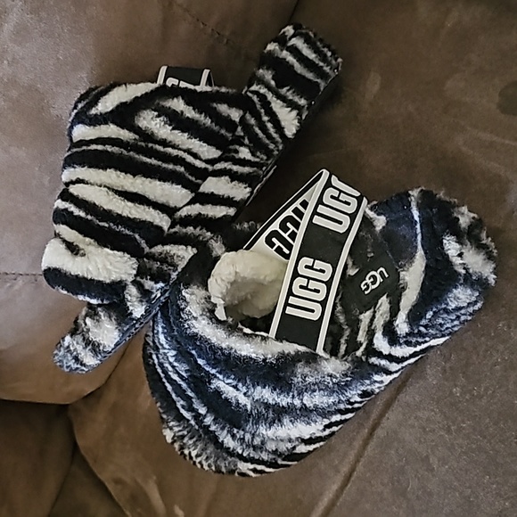 🟡UGG Fluff Yeah Slide Zebra (Womens 8) - Picture 8 of 10